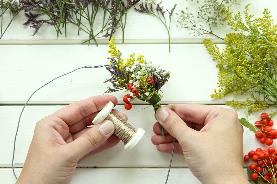 DIY Herbstkranz binden