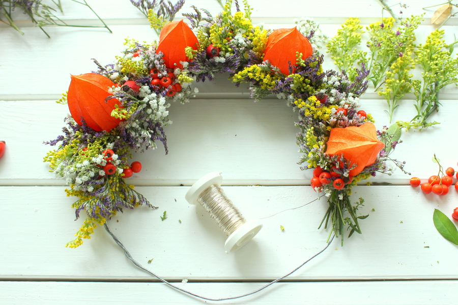 DIY Herbstkranz binden