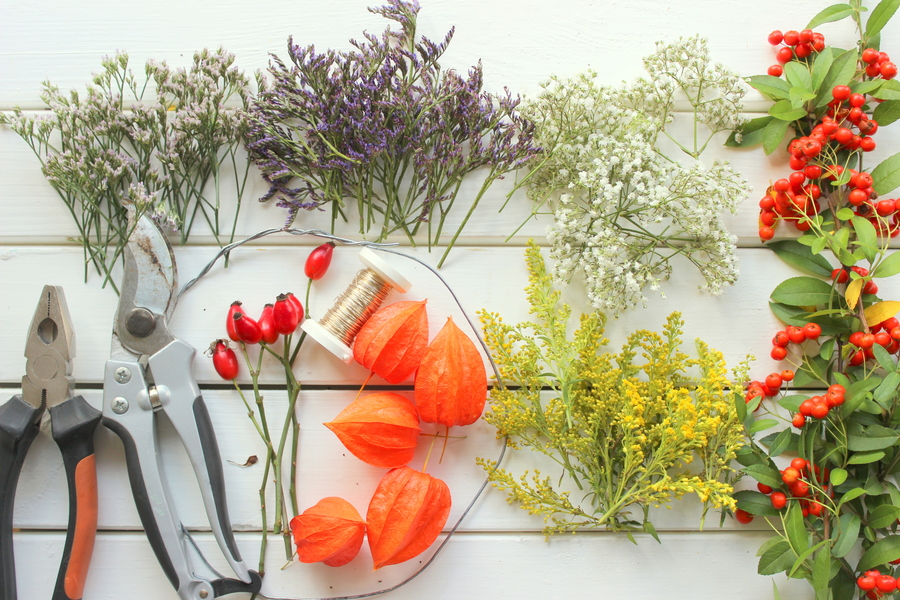 DIY Herbstkranz binden