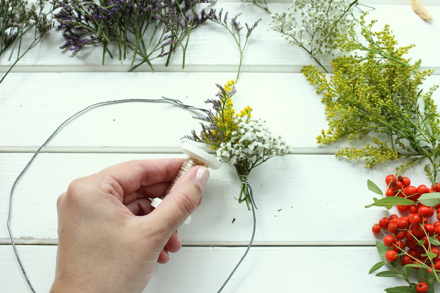 DIY Herbstkranz binden